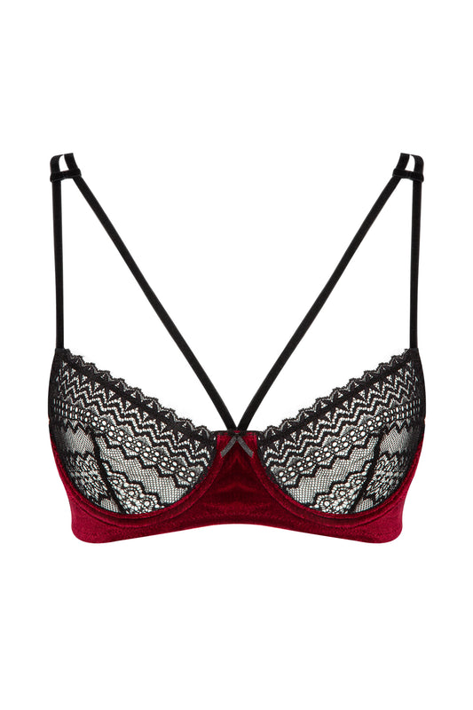 Lilith Velvet Burgundy Bras